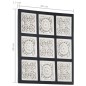 vidaXL Handgeschnitztes Wandpaneel MDF 60x60x1,5 cm Schwarz und Weiß vidaXL Handgeschnitztes Wandpaneel MDF 60x60x1,5 cm Schwarz und Weiß