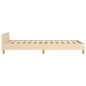 vidaXL Bettgestell mit Kopfteil Creme 90x200 cm Stoff vidaXL Bettgestell mit Kopfteil Creme 90x200 cm Stoff