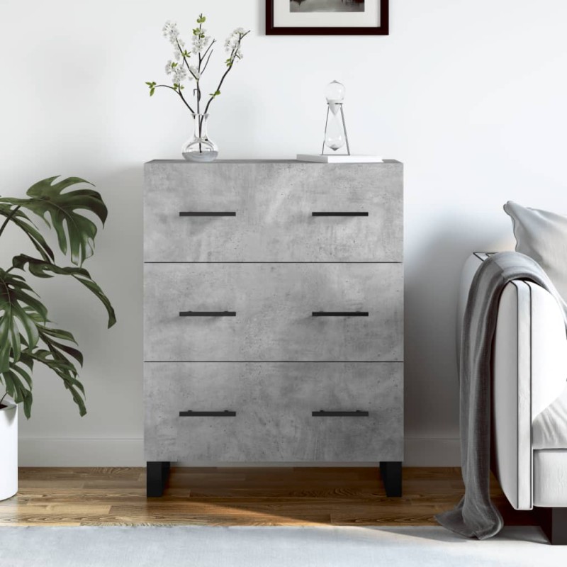 vidaXL Sideboard Betongrau 69,5x34x90 cm Holzwerkstoff vidaXL Sideboard Betongrau 69,5x34x90 cm Holzwerkstoff