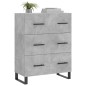 vidaXL Sideboard Betongrau 69,5x34x90 cm Holzwerkstoff vidaXL Sideboard Betongrau 69,5x34x90 cm Holzwerkstoff