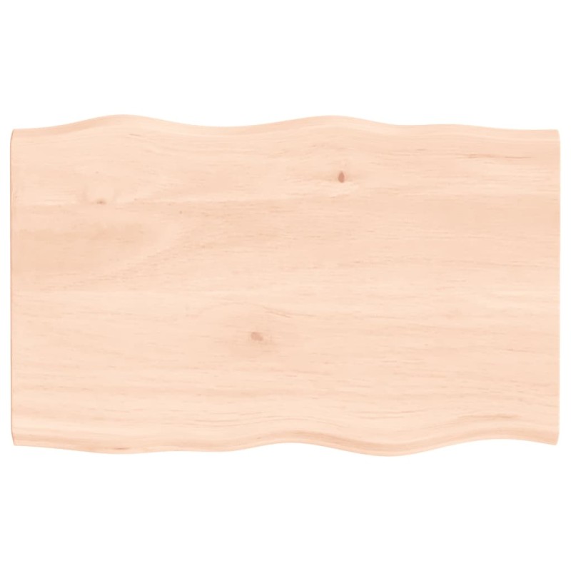 vidaXL Tischplatte 80x50x2 cm Massivholz Eiche Unbehandelt Baumkante vidaXL Tischplatte 80x50x2 cm Massivholz Eiche Unbehandelt Baumkante