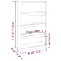 vidaXL Bücherschrank/Raumteiler Honigbraun 80x30x135,5 cm Kiefernholz vidaXL Bücherschrank/Raumteiler Honigbraun 80x30x135,5 cm Kiefernholz