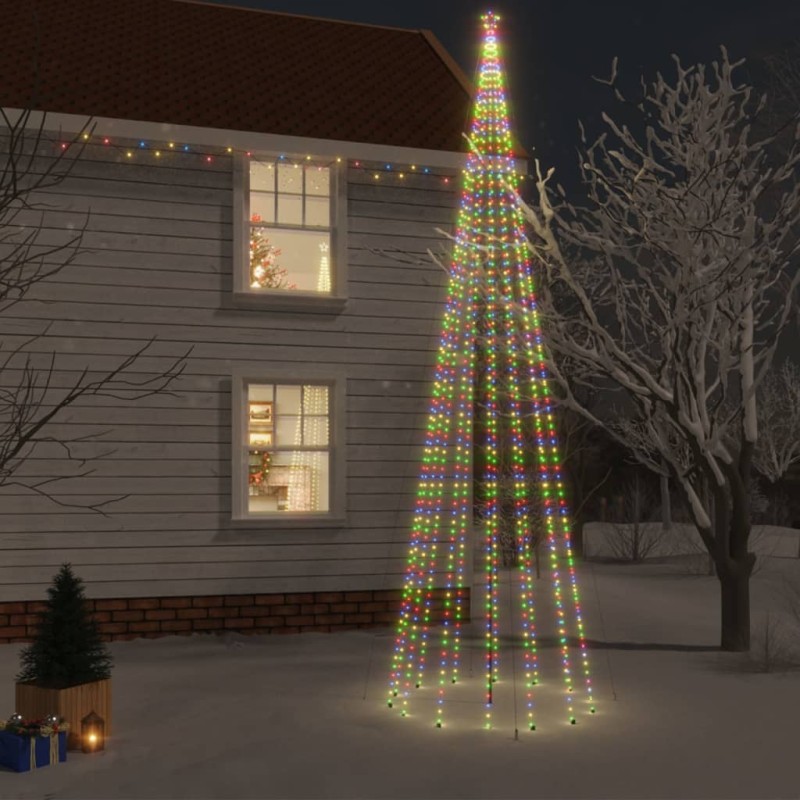 vidaXL LED-Weihnachtsbaum mit Erdnägeln Mehrfarbig 1134 LEDs 800 cm vidaXL LED-Weihnachtsbaum mit Erdnägeln Mehrfarbig 1134 LEDs 800 cm