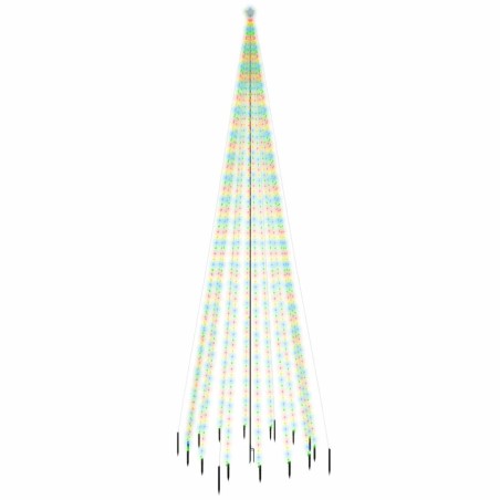 vidaXL LED-Weihnachtsbaum mit Erdnägeln Mehrfarbig 1134 LEDs 800 cm