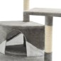 vidaXL Katzen-Kratzbaum mit Sisal-Kratzsäulen 203 cm Grau und Weiß vidaXL Katzen-Kratzbaum mit Sisal-Kratzsäulen 203 cm Grau und Weiß