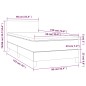 vidaXL Boxspringbett mit Matratze Creme 90x190 cm Stoff vidaXL Boxspringbett mit Matratze Creme 90x190 cm Stoff