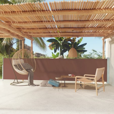 vidaXL Seitenmarkise Ausziehbar 117x600 cm Braun