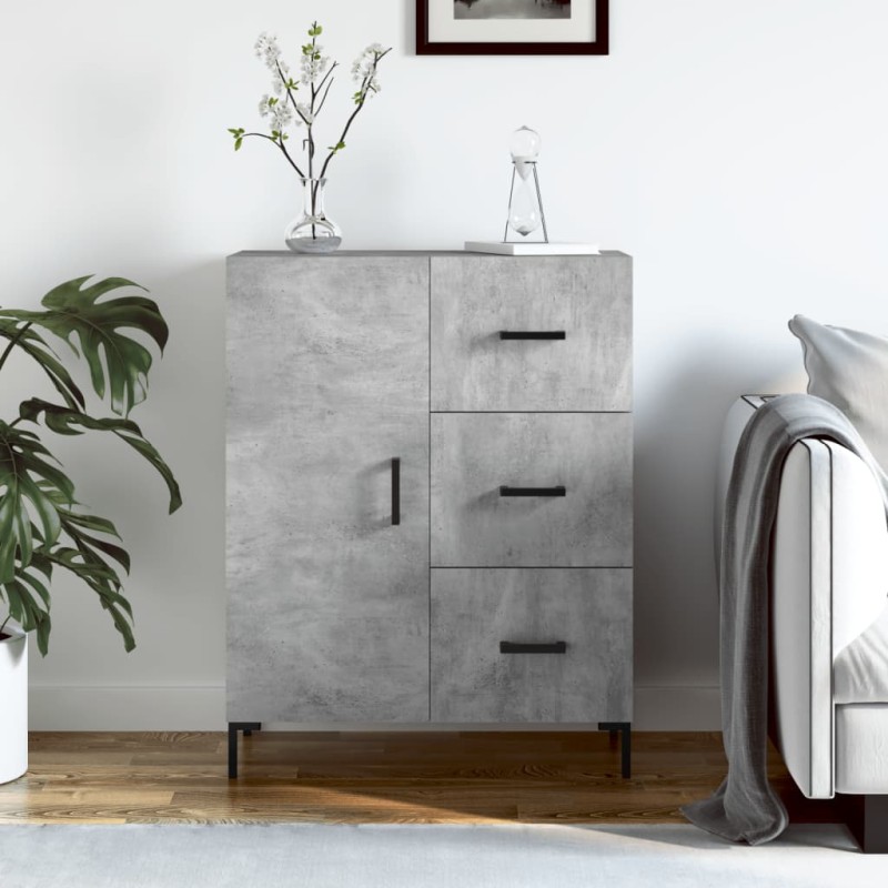 vidaXL Sideboard Betongrau 69,5x34x90 cm Holzwerkstoff vidaXL Sideboard Betongrau 69,5x34x90 cm Holzwerkstoff