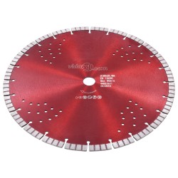 vidaXL Diamant-Trennscheibe mit Turbo und Löchern Stahl 350 mm