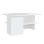 vidaXL Couchtisch Weiß 90x60x46,5 cm Holzwerkstoff vidaXL Couchtisch Weiß 90x60x46,5 cm Holzwerkstoff