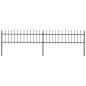 Gartenzaun mit Speerspitzen Stahl 3,4 x 0,6 m Schwarz Gartenzaun mit Speerspitzen Stahl 3,4 x 0,6 m Schwarz