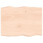 vidaXL Tischplatte 80x60x6 cm Massivholz Eiche Unbehandelt Baumkante vidaXL Tischplatte 80x60x6 cm Massivholz Eiche Unbehandelt Baumkante