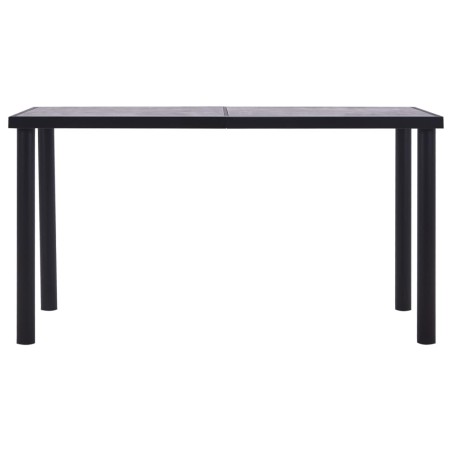 vidaXL Esstisch Schwarz und Betongrau 140 x 70 x 75 cm MDF