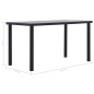vidaXL Esstisch Schwarz und Betongrau 140 x 70 x 75 cm MDF vidaXL Esstisch Schwarz und Betongrau 140 x 70 x 75 cm MDF