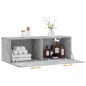 vidaXL Wandschrank Betongrau 100x36,5x35 cm Holzwerkstoff vidaXL Wandschrank Betongrau 100x36,5x35 cm Holzwerkstoff
