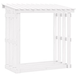 vidaXL Kaminholzregal Weiß 108x64,5x109 cm Massivholz Kiefer
