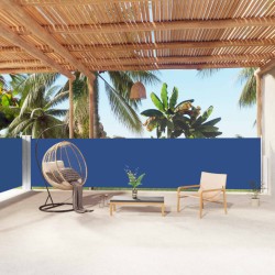 vidaXL Seitenmarkise Ausziehbar Blau 140x1000 cm