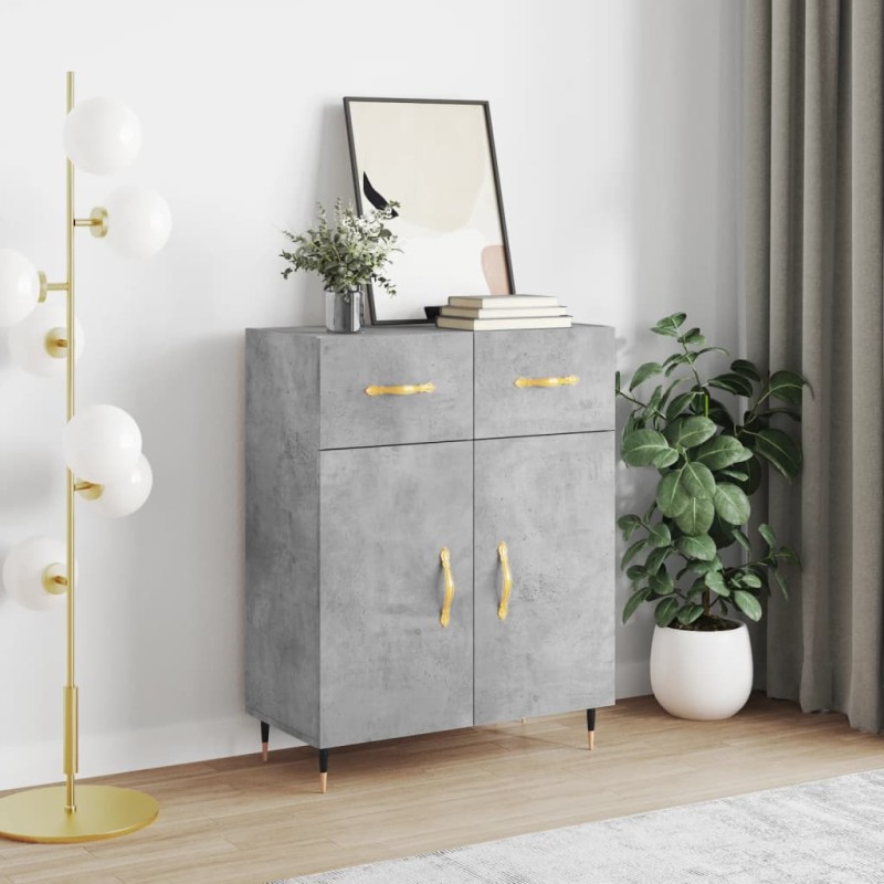 vidaXL Sideboard Betongrau 69,5x34x90 cm Holzwerkstoff vidaXL Sideboard Betongrau 69,5x34x90 cm Holzwerkstoff