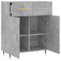 vidaXL Sideboard Betongrau 69,5x34x90 cm Holzwerkstoff vidaXL Sideboard Betongrau 69,5x34x90 cm Holzwerkstoff