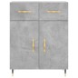 vidaXL Sideboard Betongrau 69,5x34x90 cm Holzwerkstoff vidaXL Sideboard Betongrau 69,5x34x90 cm Holzwerkstoff