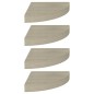 vidaXL Eck-Schweberegale 4 Stk. Eichefarben 25x25x3,8 cm MDF vidaXL Eck-Schweberegale 4 Stk. Eichefarben 25x25x3,8 cm MDF