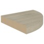 vidaXL Eck-Schweberegale 4 Stk. Eichefarben 25x25x3,8 cm MDF vidaXL Eck-Schweberegale 4 Stk. Eichefarben 25x25x3,8 cm MDF