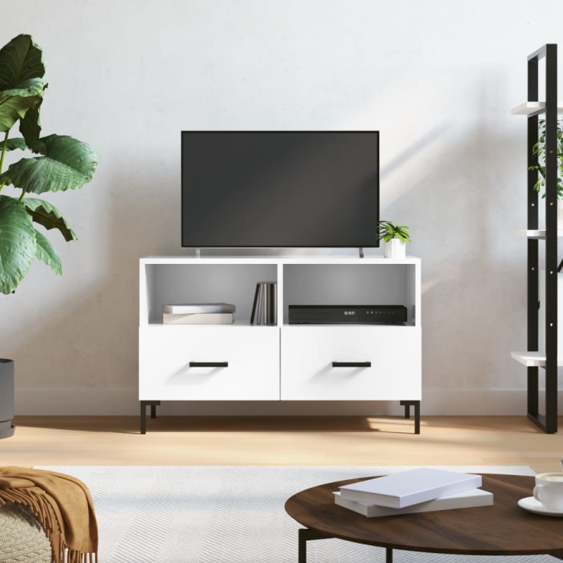 vidaXL TV-Schrank Hochglanz-Weiß 80x36x50 cm Holzwerkstoff vidaXL TV-Schrank Hochglanz-Weiß 80x36x50 cm Holzwerkstoff