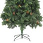 vidaXL Künstlicher Weihnachtsbaum mit Kiefernzapfen Grün 210 cm vidaXL Künstlicher Weihnachtsbaum mit Kiefernzapfen Grün 210 cm
