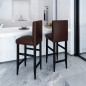 vidaXL Barhocker 2 Stk. Dunkelbraun Kunstleder vidaXL Barhocker 2 Stk. Dunkelbraun Kunstleder
