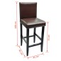 vidaXL Barhocker 2 Stk. Dunkelbraun Kunstleder vidaXL Barhocker 2 Stk. Dunkelbraun Kunstleder