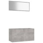 vidaXL 2-tlg. Badmöbel-Set Betongrau Holzwerkstoff vidaXL 2-tlg. Badmöbel-Set Betongrau Holzwerkstoff
