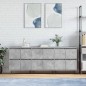 vidaXL Sideboards 3 Stk. Betongrau Holzwerkstoff vidaXL Sideboards 3 Stk. Betongrau Holzwerkstoff