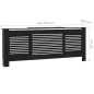 vidaXL MDF Heizkörperverkleidung Schwarz 205 cm vidaXL MDF Heizkörperverkleidung Schwarz 205 cm