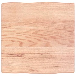 vidaXL Tischplatte 40x40x2 cm Massivholz Eiche Behandelt Baumkante