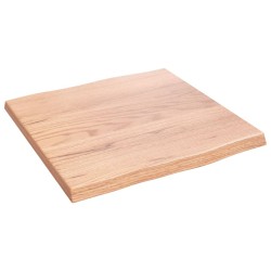 vidaXL Tischplatte 40x40x2 cm Massivholz Eiche Behandelt Baumkante