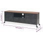 vidaXL TV-Schrank 120 x 30 x 43 cm Schwarz vidaXL TV-Schrank 120 x 30 x 43 cm Schwarz