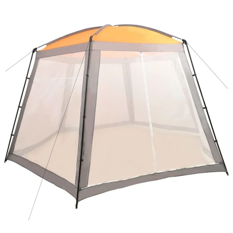vidaXL Pool-Zelt Stoff 500x433x250 cm Grau vidaXL Pool-Zelt Stoff 500x433x250 cm Grau