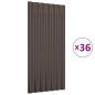 vidaXL Dachpaneele 36 Stk. Pulverbeschichteter Stahl Braun 80x36 cm vidaXL Dachpaneele 36 Stk. Pulverbeschichteter Stahl Braun 80x36 cm