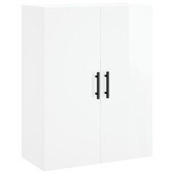 vidaXL Wandschrank Hochglanz-Weiß 69,5x34x90 cm