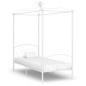 vidaXL Himmelbett-Gestell Weiß Metall 100 x 200 cm vidaXL Himmelbett-Gestell Weiß Metall 100 x 200 cm