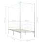 vidaXL Himmelbett-Gestell Weiß Metall 100 x 200 cm vidaXL Himmelbett-Gestell Weiß Metall 100 x 200 cm