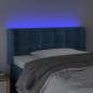 vidaXL LED Kopfteil Dunkelblau 103x16x78/88 cm Samt