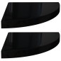 vidaXL Eck-Schweberegale 2 Stk. Hochglanz-Schwarz 35x35x3,8 cm MDF vidaXL Eck-Schweberegale 2 Stk. Hochglanz-Schwarz 35x35x3,8 cm MDF