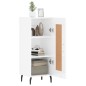 vidaXL Sideboard Hochglanz-Weiß 34,5x34x90 cm Holzwerkstoff vidaXL Sideboard Hochglanz-Weiß 34,5x34x90 cm Holzwerkstoff