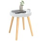 vidaXL Beistelltisch Weiß 38x38x40 cm Holzwerkstoff Massivholz Kiefer vidaXL Beistelltisch Weiß 38x38x40 cm Holzwerkstoff Massivholz Kiefer