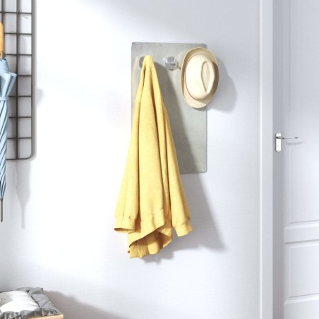 vidaXL Wandgarderobe 40x25 cm Hartglas Steinmauer-Optik