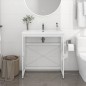 vidaXL Badezimmer Waschtischgestell Weiß 79x38x83 cm Eisen vidaXL Badezimmer Waschtischgestell Weiß 79x38x83 cm Eisen