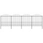 Gartenzaun mit Speerspitzen Stahl (1,75 - 2) x 6,8 m Schwarz Gartenzaun mit Speerspitzen Stahl (1,75 - 2) x 6,8 m Schwarz