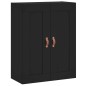 vidaXL Wandschrank Schwarz 69,5x34x90 cm Holzwerkstoff vidaXL Wandschrank Schwarz 69,5x34x90 cm Holzwerkstoff