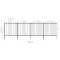 Gartenzaun mit Speerspitzen Stahl (1,75 - 2) x 6,8 m Schwarz Gartenzaun mit Speerspitzen Stahl (1,75 - 2) x 6,8 m Schwarz